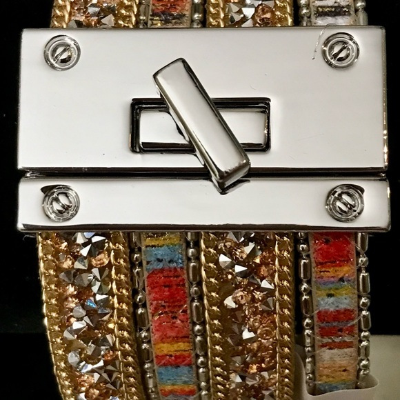 MULTICOLORED STONE CUFF - Picture 3 of 9